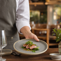 Organic Walled Plates 206mm Grey Vitrified Ceramic for Casual Dining (Pack of 6)