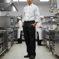 Polycotton Black Baggy Chef Trousers for Busy Kitchens