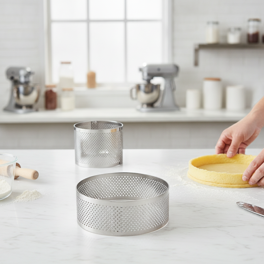 Stainless Steel Perforated Cake Ring 80x35mm for Pastry Chefs