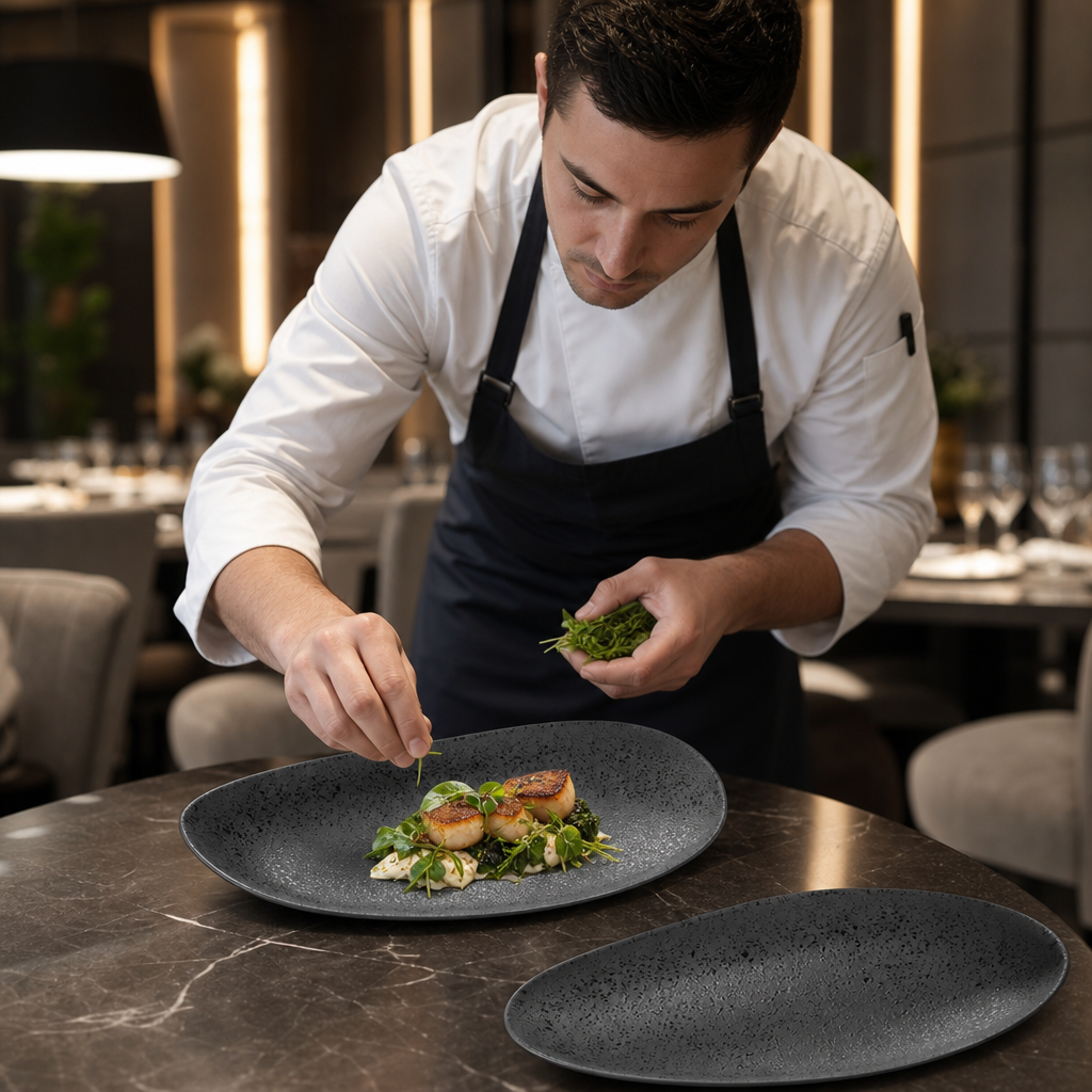 Oval Plates 250mm Stoneware for Stylish Table Settings (Pack of 6)