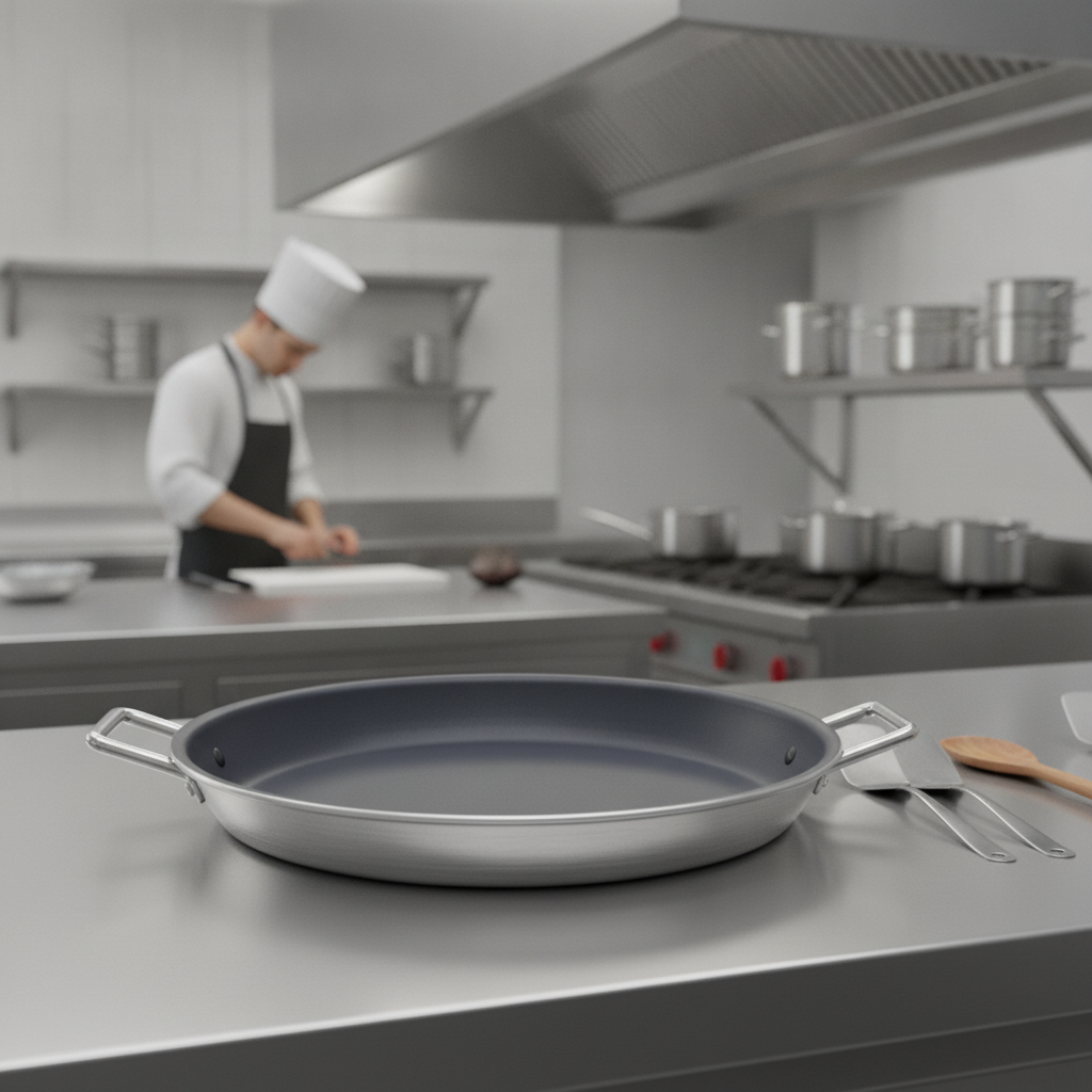 Aluminium Non-stick Paella Pan 35cm for Professional Kitchens