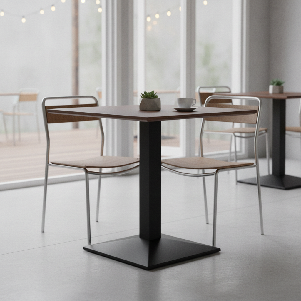 Walnut Square Dining Table 700mm for Indoor & Outdoor Use