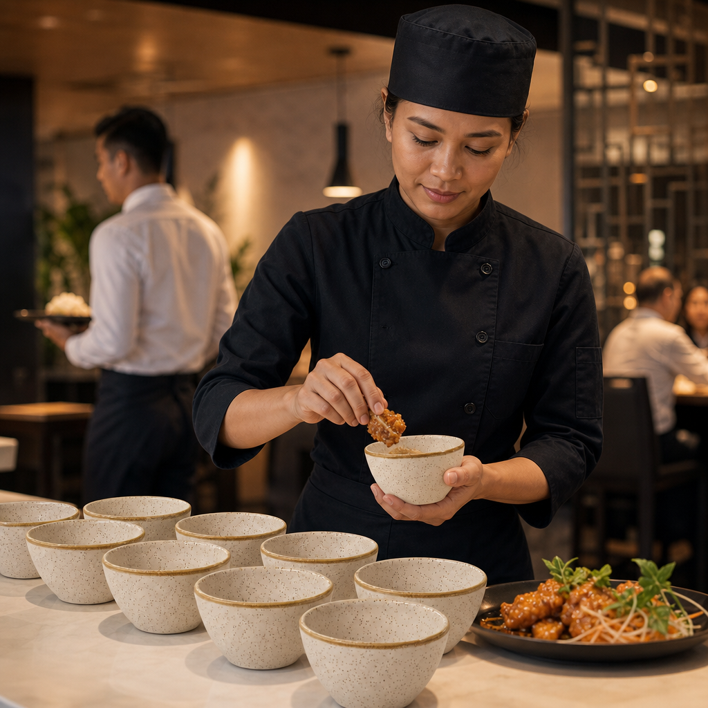 Dipping Pots 600ml Vitrified Ceramic for Hospitality Industry (Pack of 12)