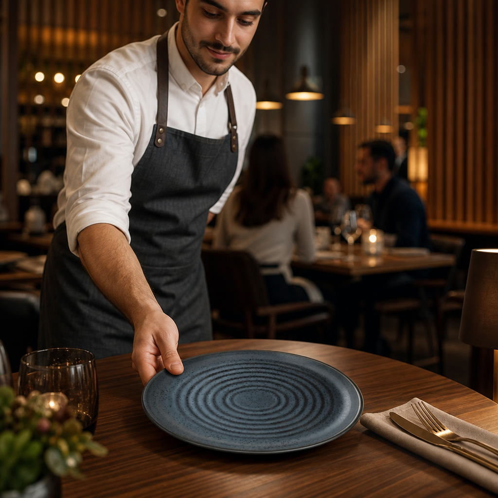 Plates 190mm Porcelain for Rustic Dining (Pack of 12)