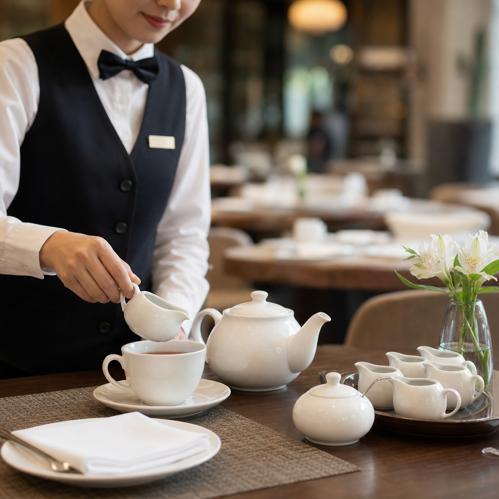 Porcelain Milk Jug 71ml for Tea Service (Pack of 6)
