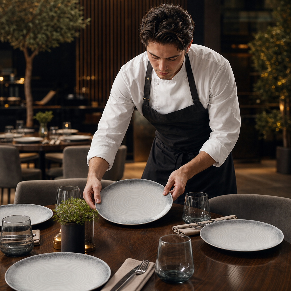 Organic Coupe Plates Finest Vitrified 230mm Ceramic for Dining (Pack of 12)
