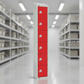 Powder Coated Steel Six Door Lockers 450mm Deep for Secure Storage