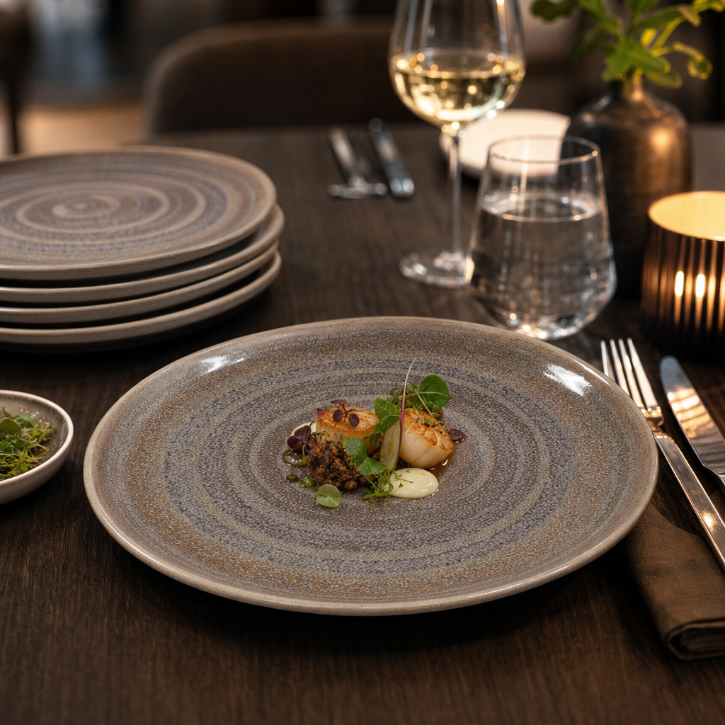 Coupe Plates 202mm China for Restaurants & Catering (Pack of 12)