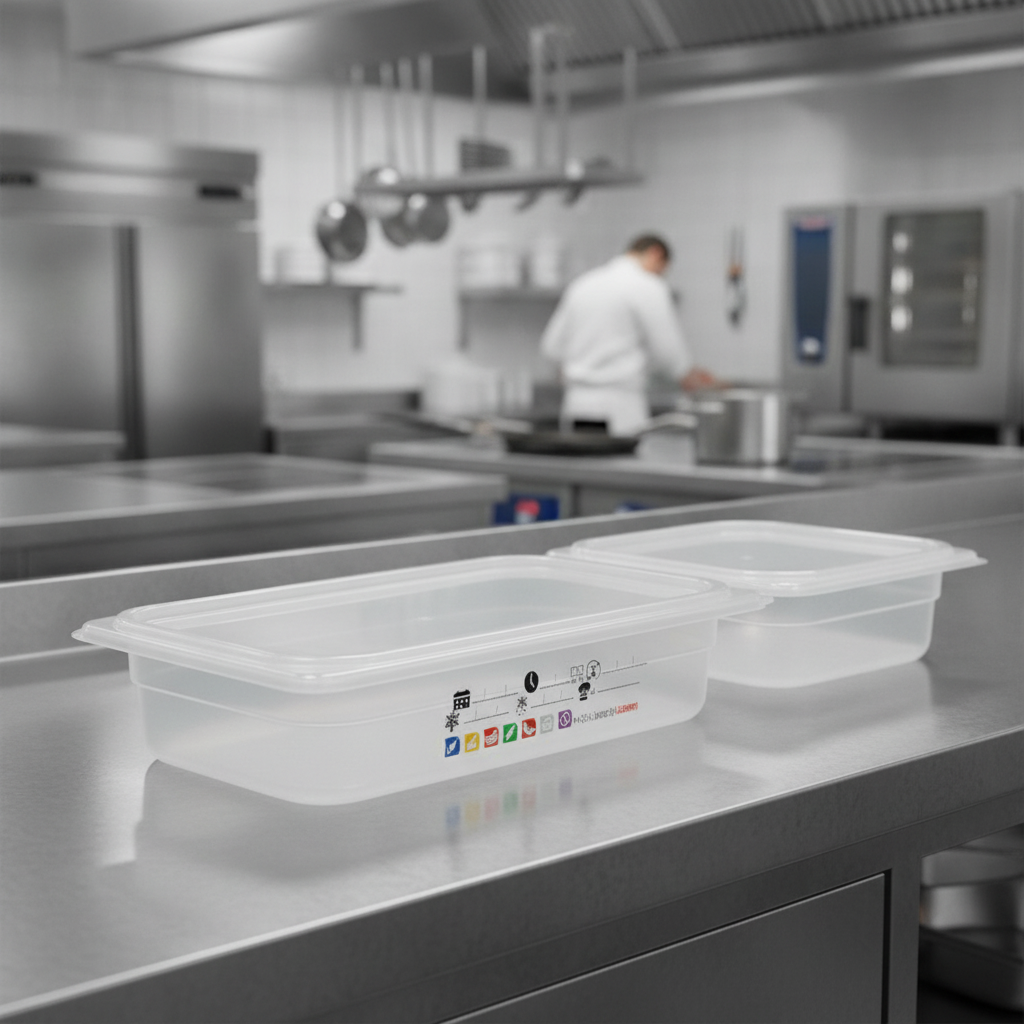 Polypropylene Food Storage Container 1/3 GN 65mm for Professional Kitchens