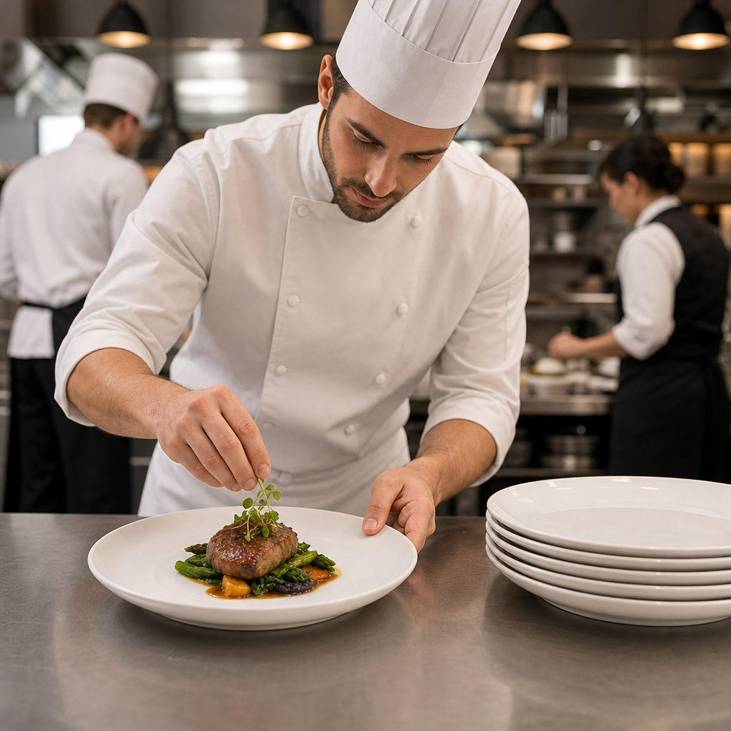 Coupe Plates 280mm Porcelain for Catering Environments (Pack of 6)