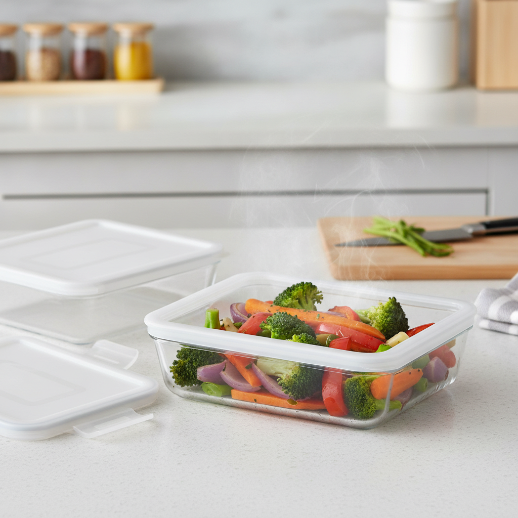 Glass Rectangular Storage Dish 4L for Food Storage