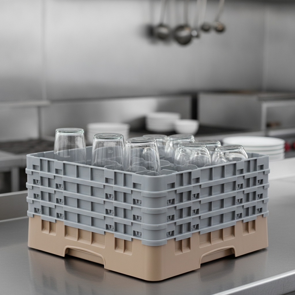 Polypropylene Dishwasher Rack for Glasses up to 215mm (Pack of 1)