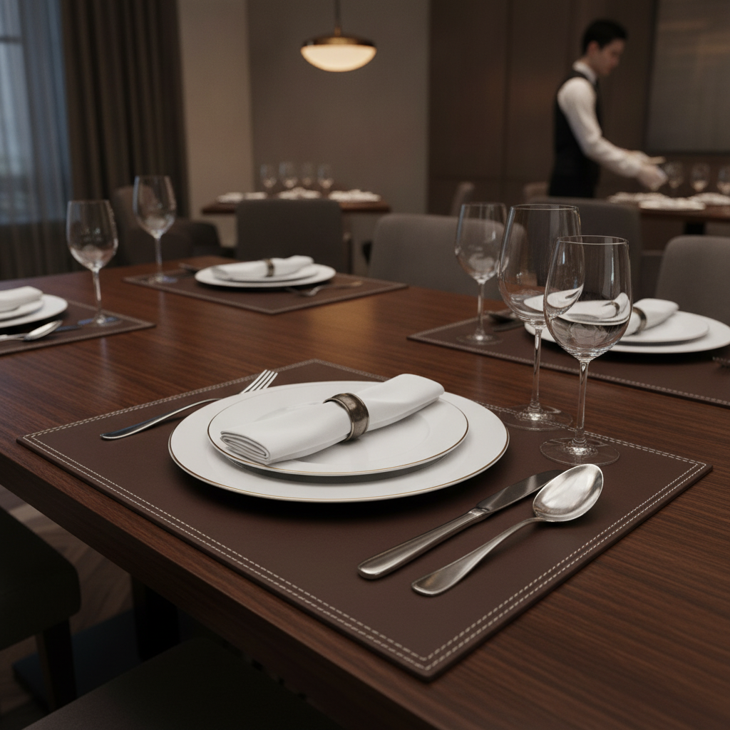 Faux Leather Large Placemat 400x300mm for Dining Tables