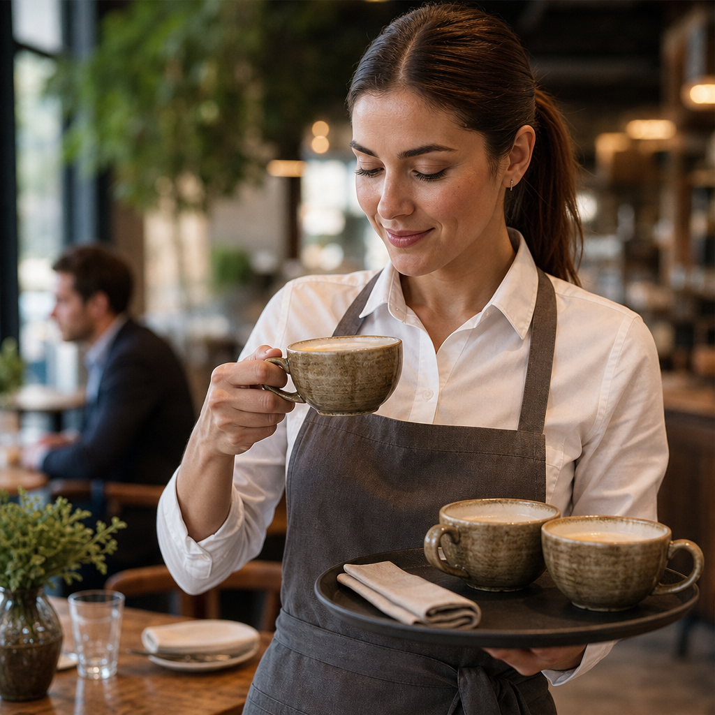 Porcelain Cappuccino Cups 8oz for Coffee Shops & Cafés (Pack of 12)