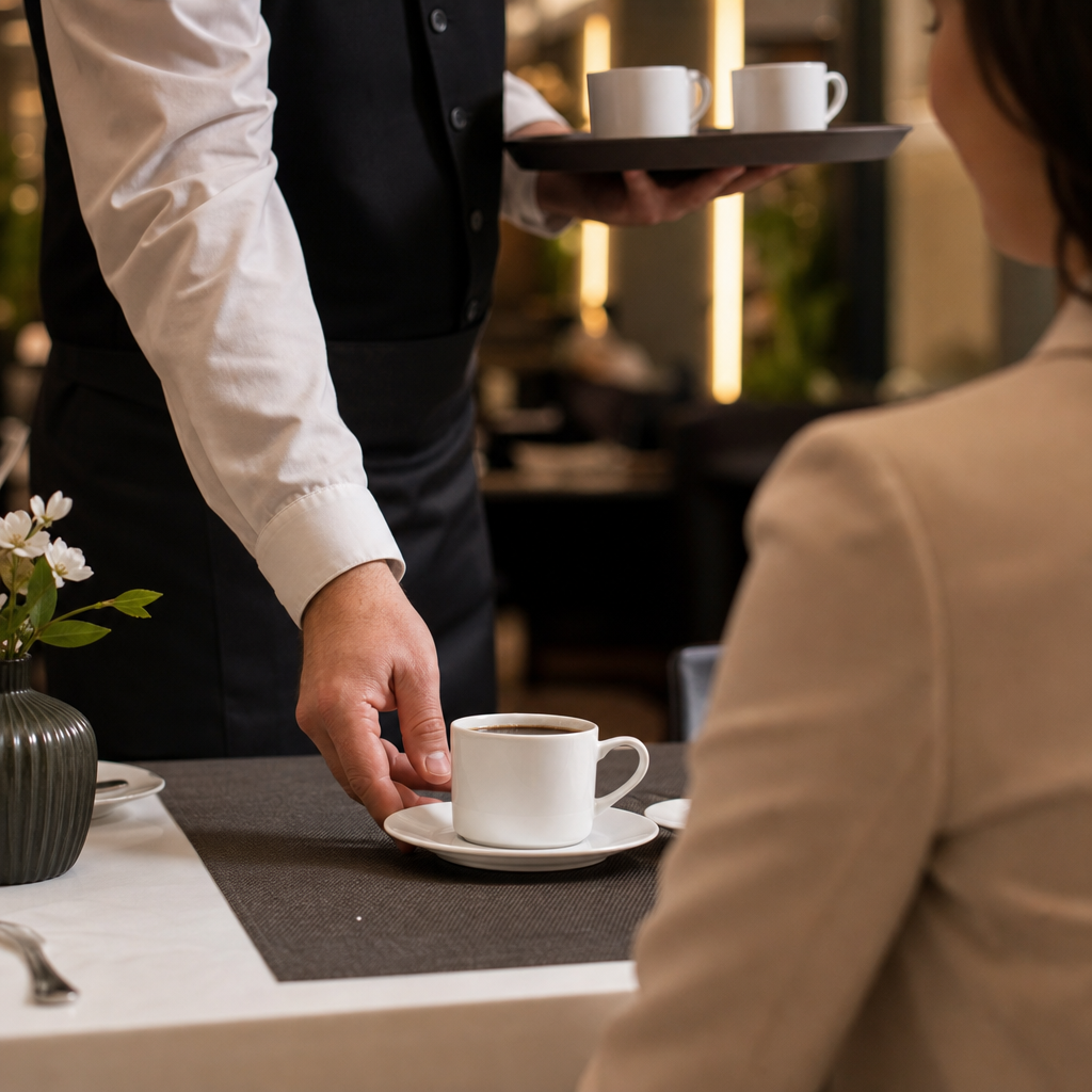 Fine China Coffee Cups 125ml for Fine Dining (Pack of 6)