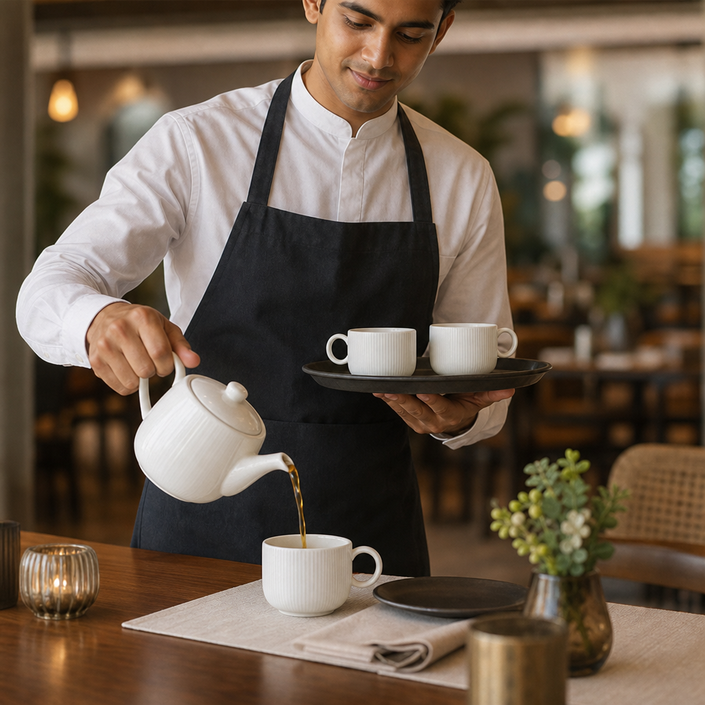 Low Cups 227.5ml Vitrified Porcelain for Casual Dining (Pack of 12)