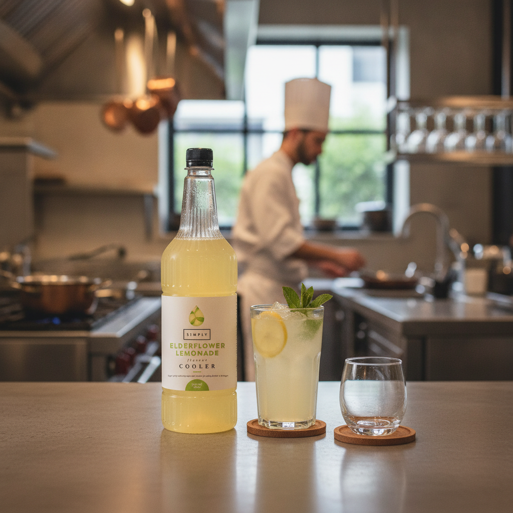 Elderflower Lemonade Cooler Syrup 1L for Refreshing Drinks