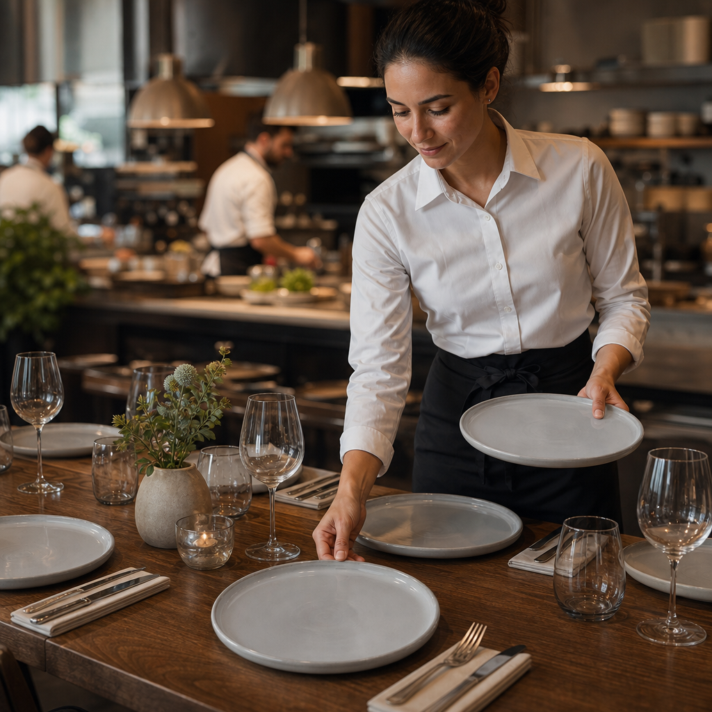Plates 280mm Vitrified Stoneware for Unique Table Settings (Pack of 12)