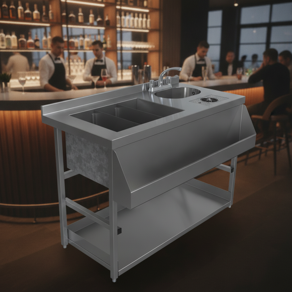 Stainless Steel Modular Bar Cocktail Station for Busy Bars