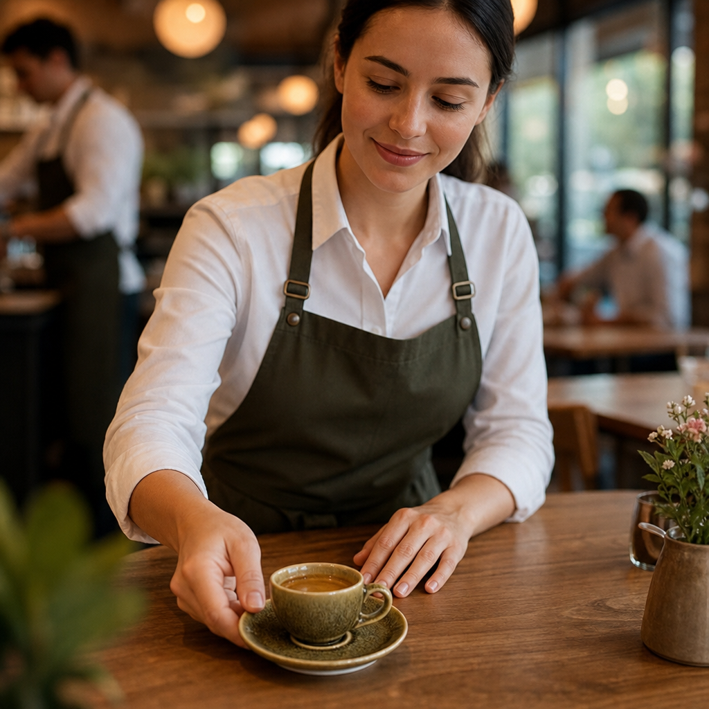 Olive Espresso Saucers Vitrified Porcelain for Cafés & Restaurants (Pack of 12)