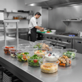 Clear rPET Deli Pots 250ml for Takeaway Services (Pack of 1300)
