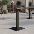 Walnut Poseur Table 700x700mm for Indoor & Outdoor Dining