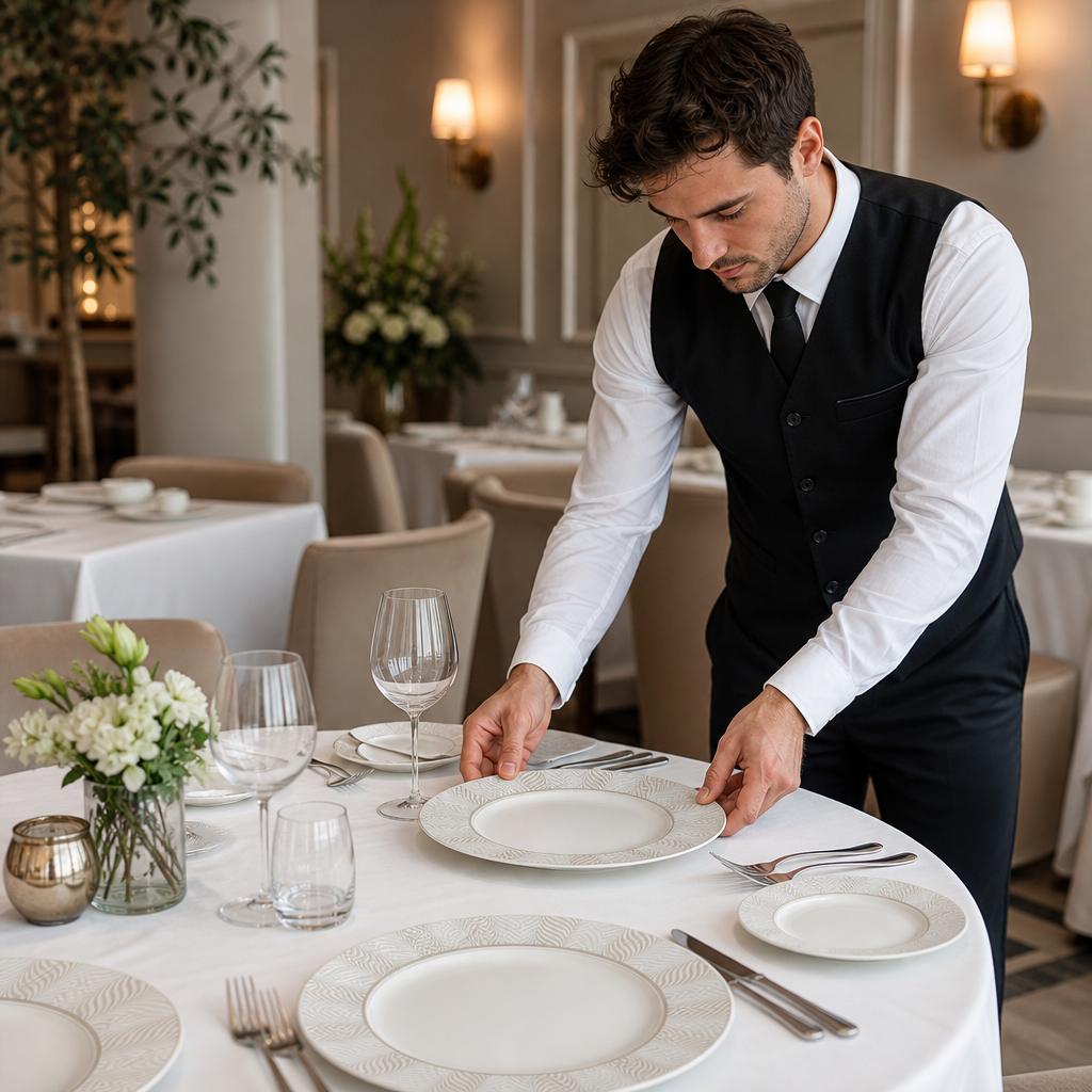 Plates Soft Taupe Bone China for Upscale Dining (Pack of 12)