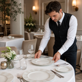 Plates Soft Taupe Bone China for Upscale Dining (Pack of 12)