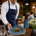 Triangular Plates Blue Vitrified Ceramic for Dining (Pack of 6)