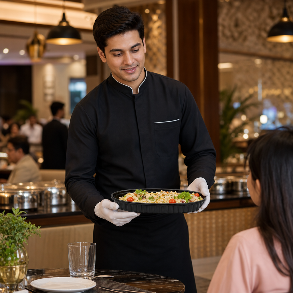 High-Quality Plastic Serving Platter 500ml Ceramic for Catering