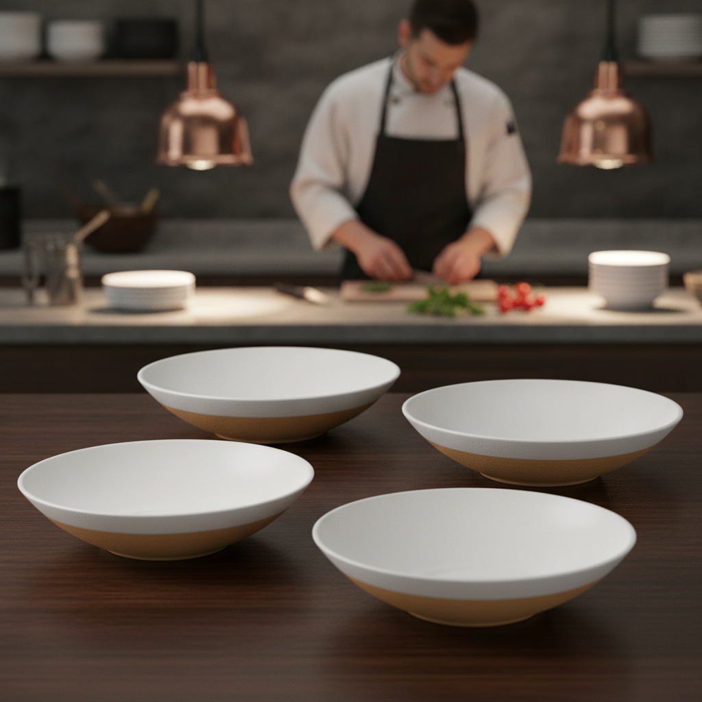 Melamine Shallow Bowls 300mm for Creative Buffet Presentations (Pack of 4)
