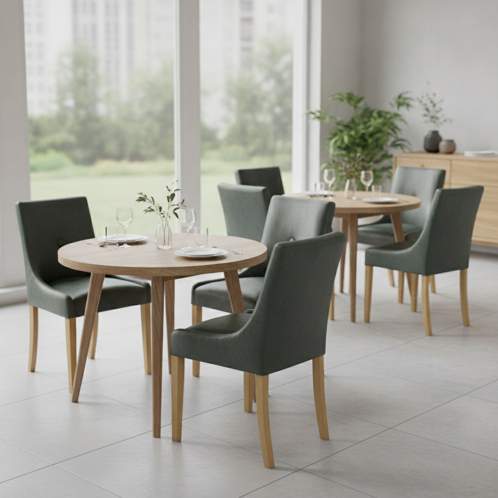 Rubber Wood Bath Dining Chair 870x460mm for Restaurants & Cafés (Pack of 6)