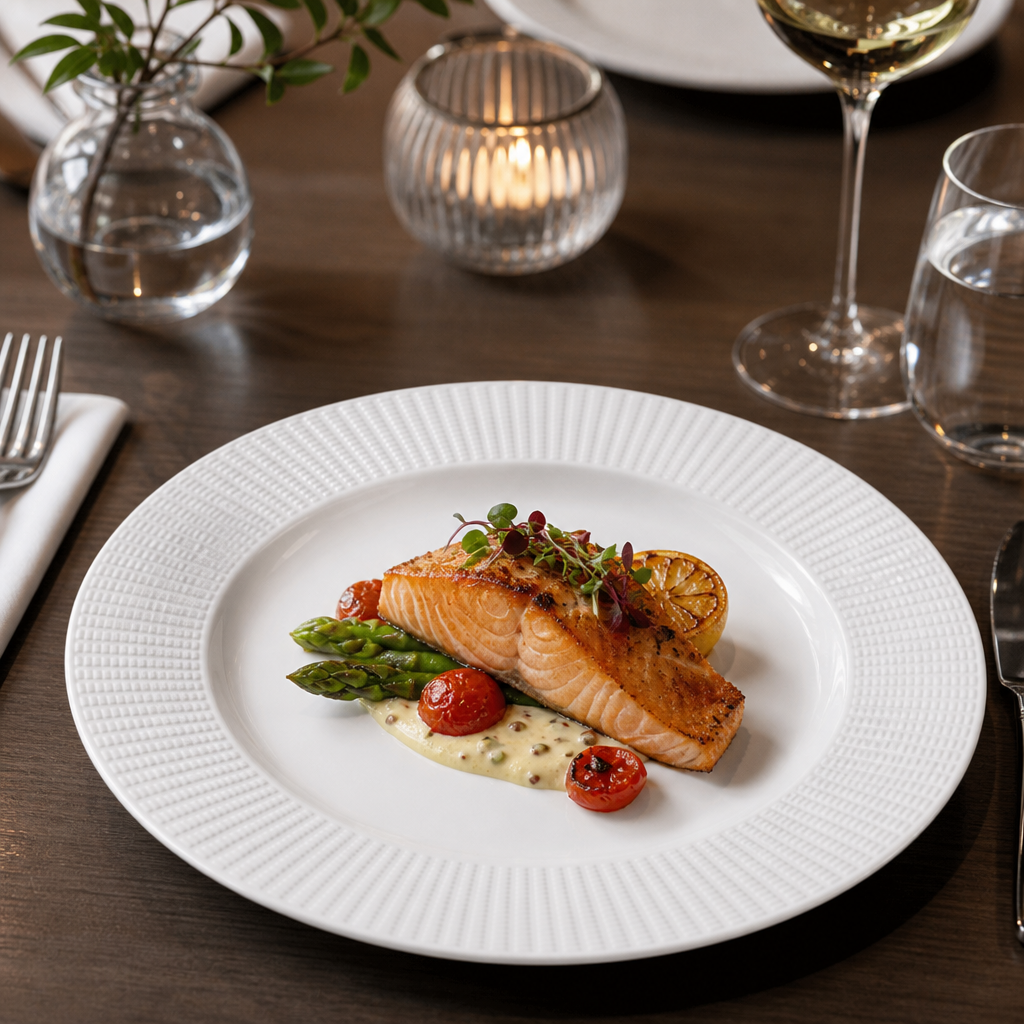 Willow Mid Rim Plates 300mm for Restaurant & Hotel Use (Pack of 12)