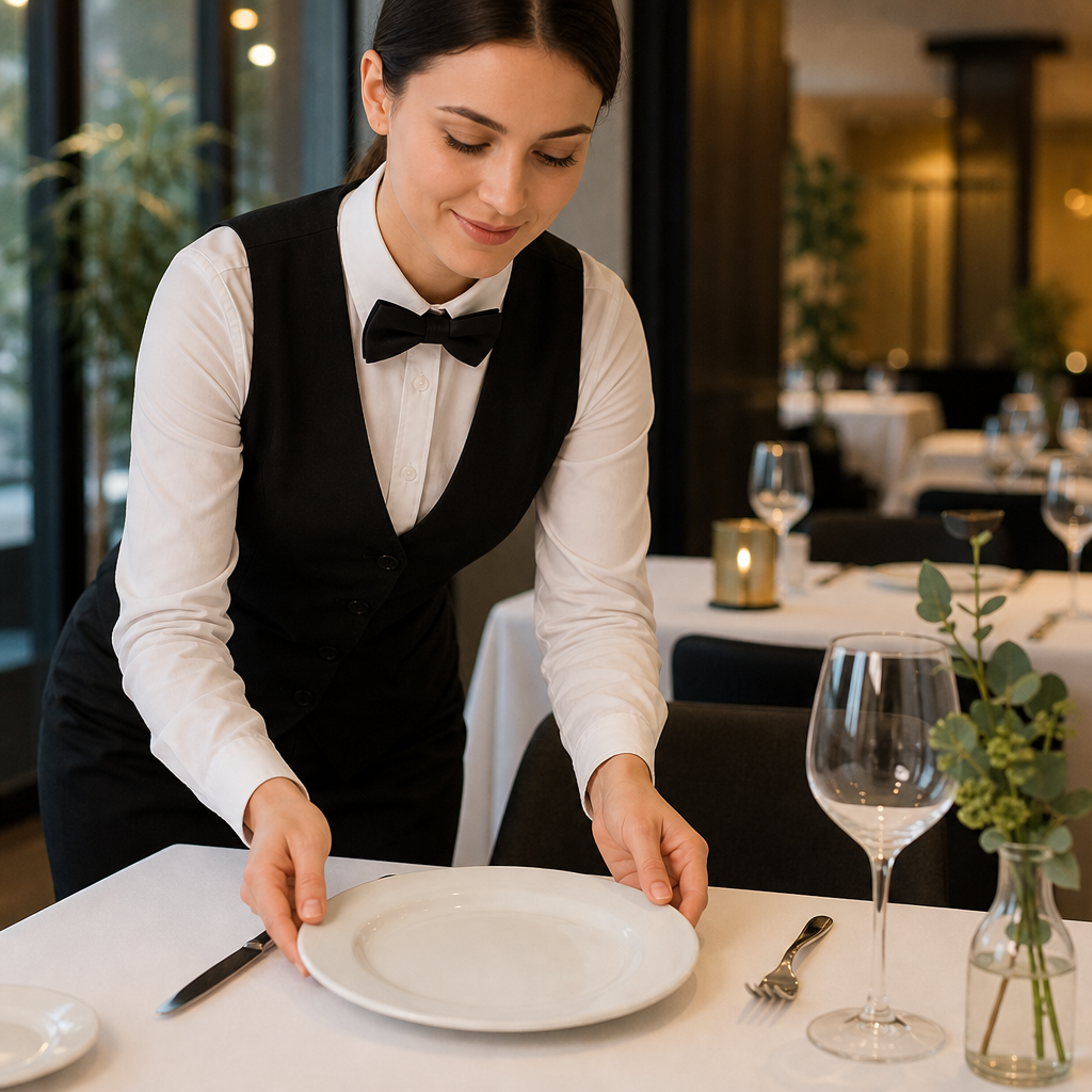 Rimmed Plates 228mm Porcelain for Professional Catering (Pack of 6)