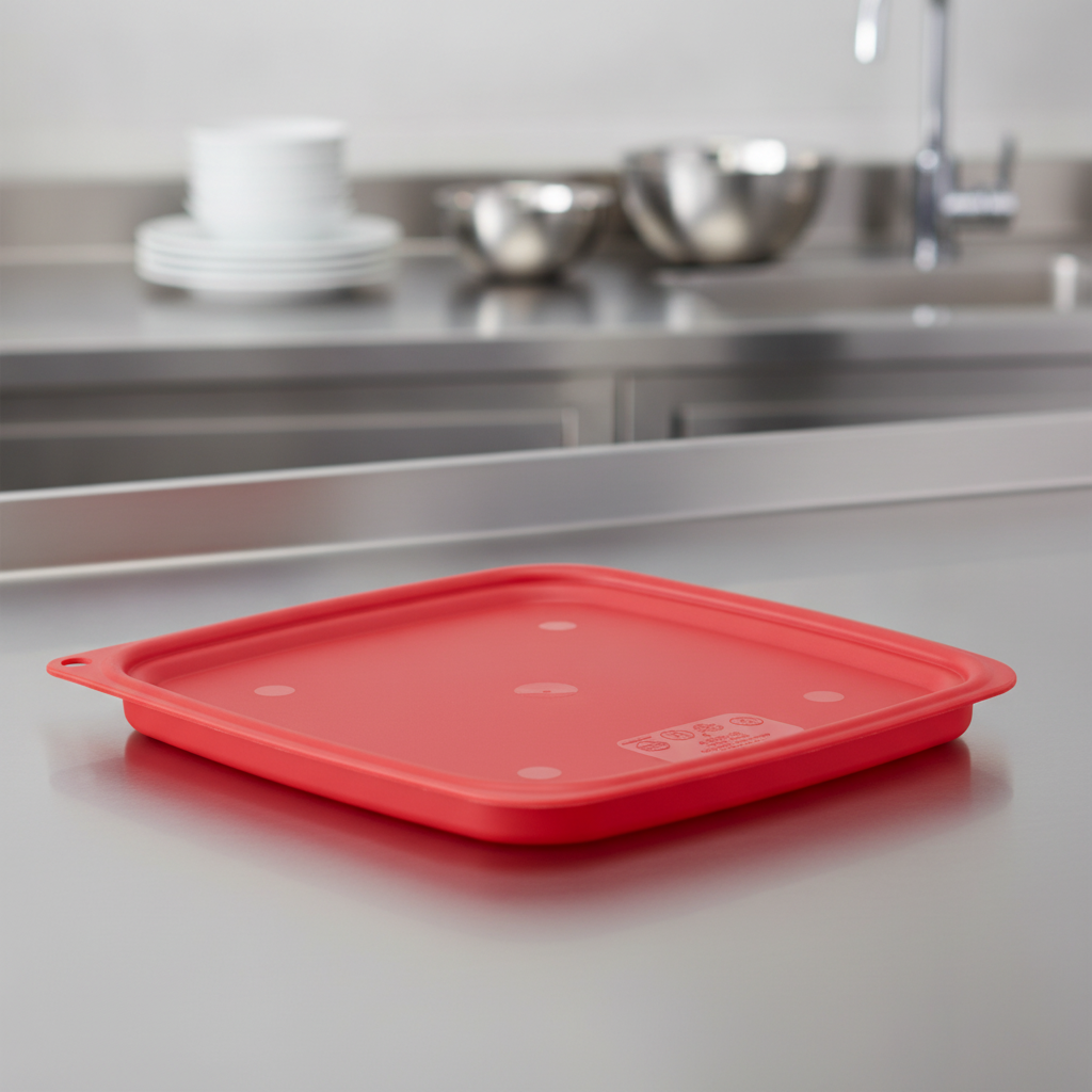 Polypropylene Red Cover 220x220mm for Food Storage