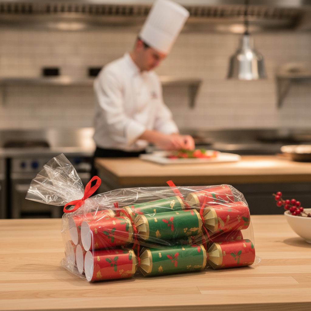 Paper Christmas Crackers 9in for Festive Celebrations (Pack of 50)