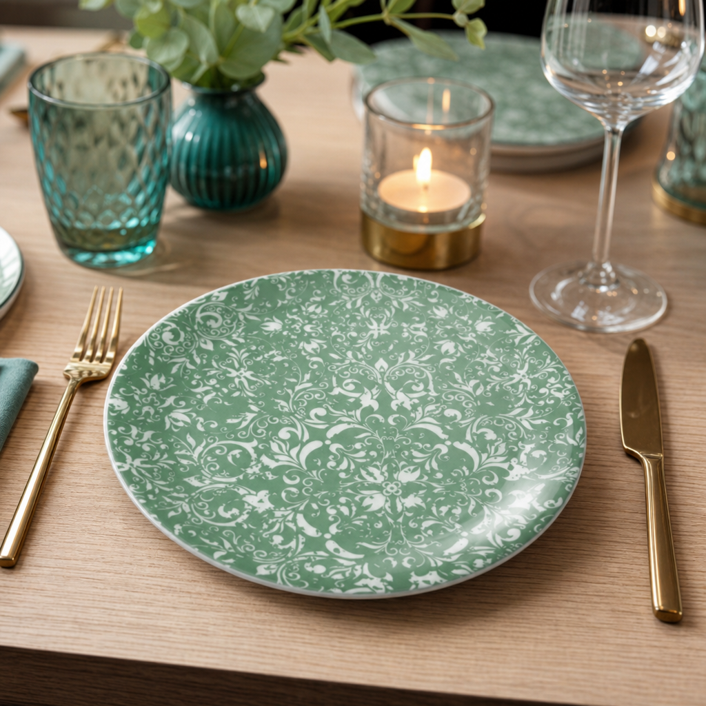 Coupe Plates Legacy 203mm Teal Ceramic for Casual Dining (Pack of 12)
