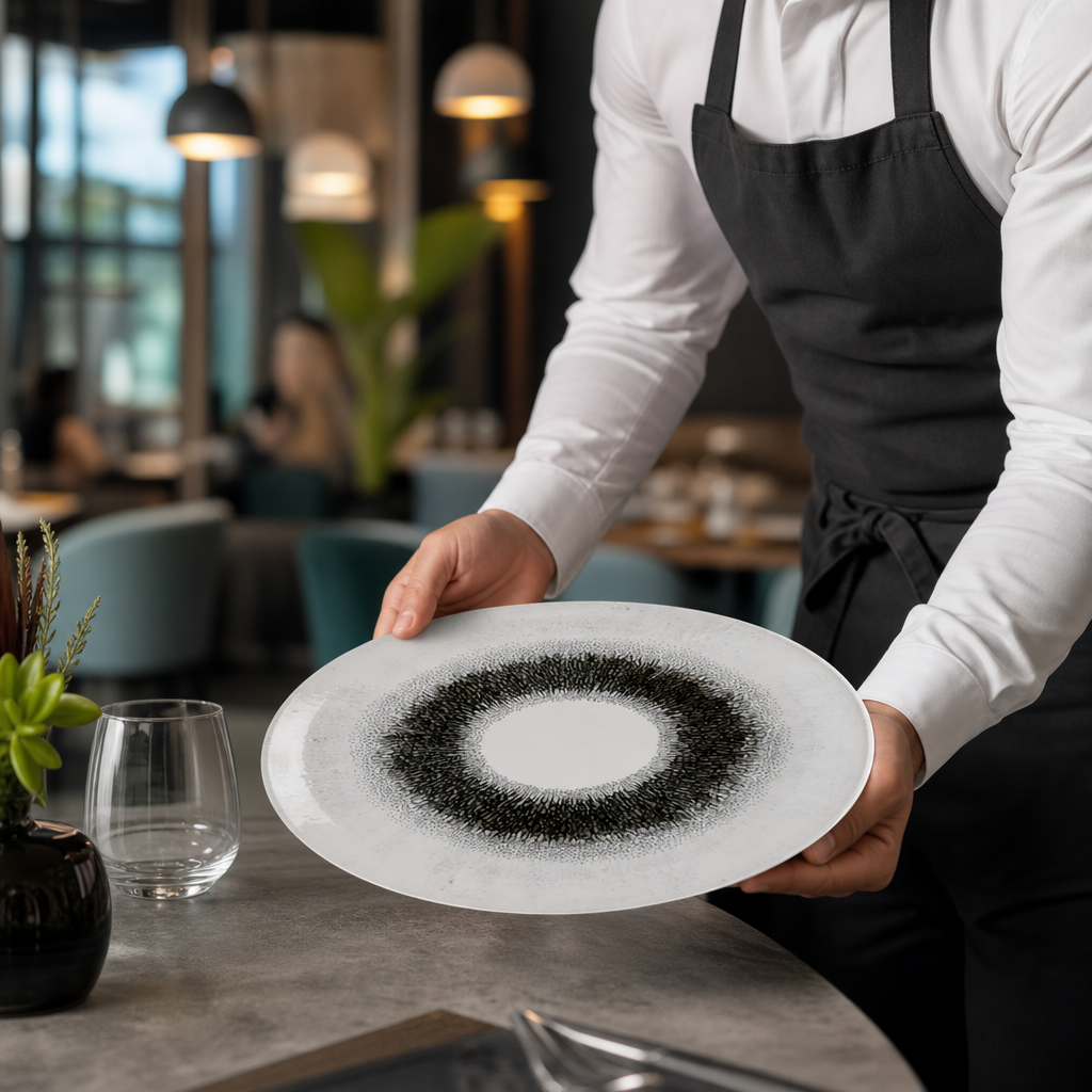 Coupe Plates 285mm Vitrified Ceramic for Hospitality (Pack of 12)