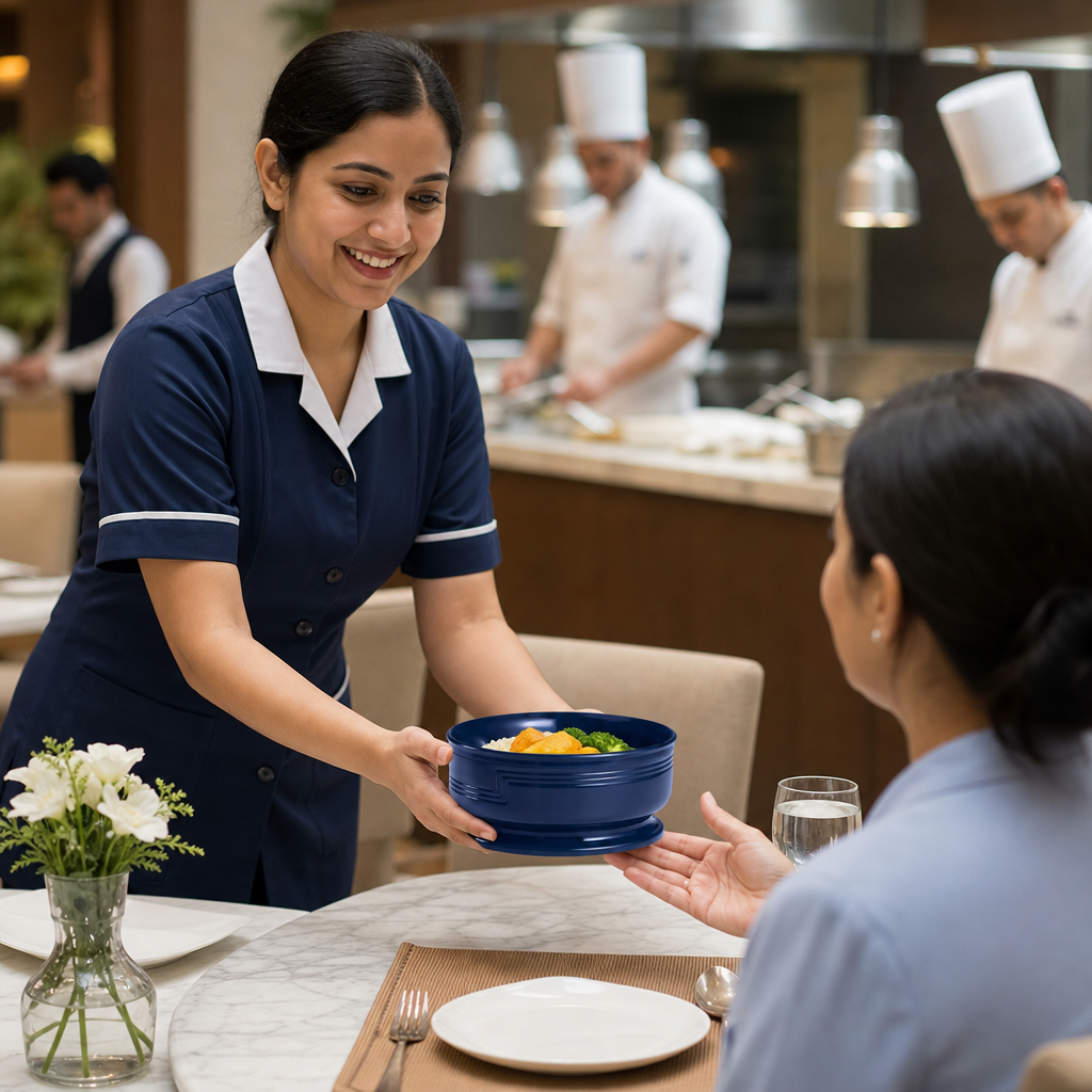 Insulated Polypropylene Bowl 500ml for Healthcare Meal Delivery