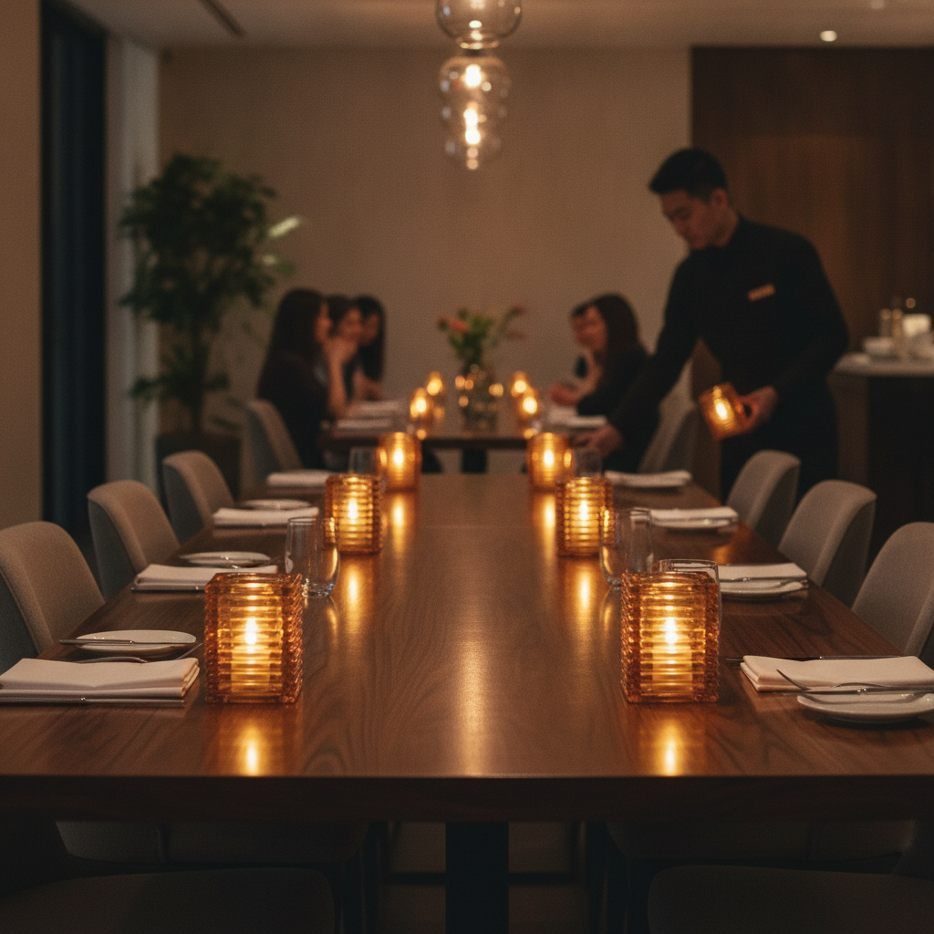 Amber Glass Table Lamp 73x105mm for Restaurants & Events (Pack of 6)