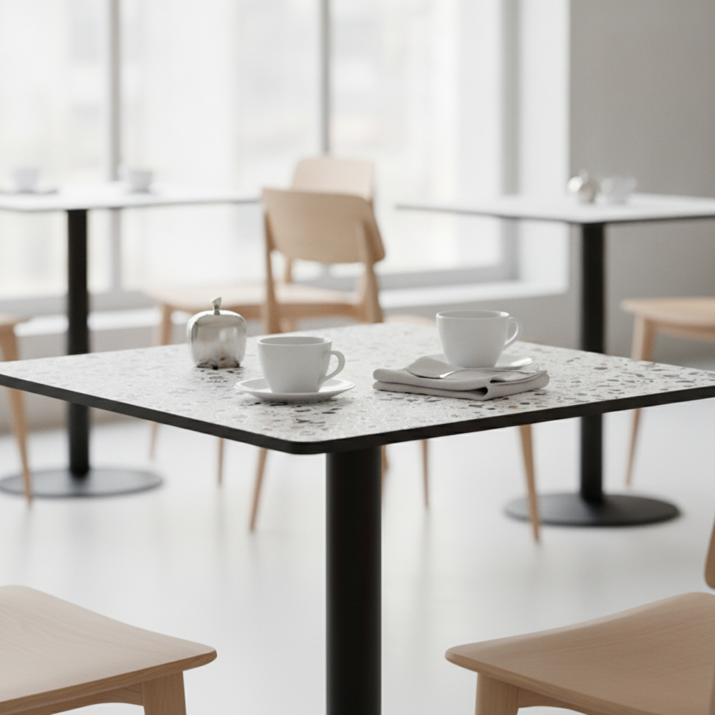 Laminate Mixed Terrazzo Table Top 600mm for Hospitality
