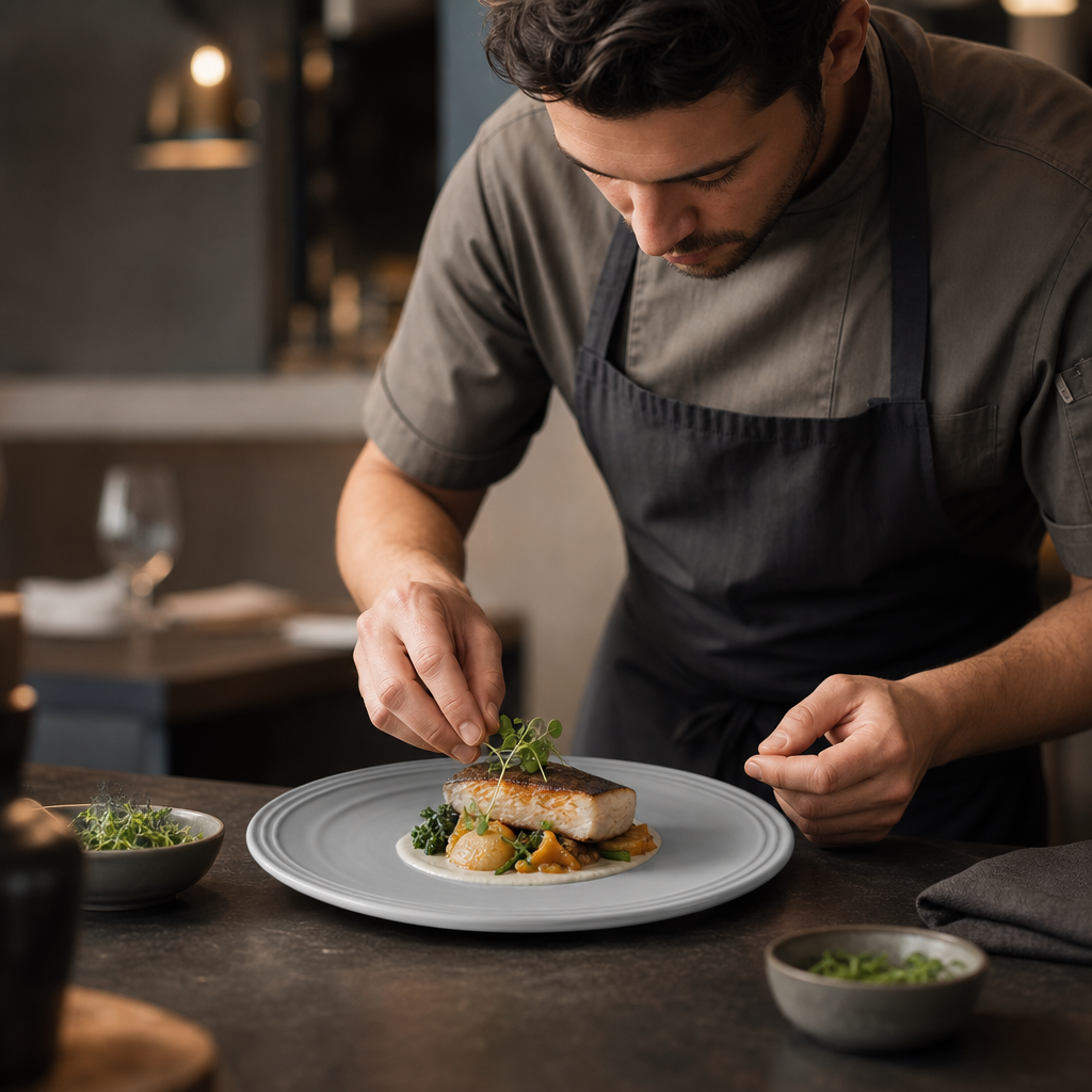 Norse Plates 280mm Grey China for Professional Dining (Pack of 12)