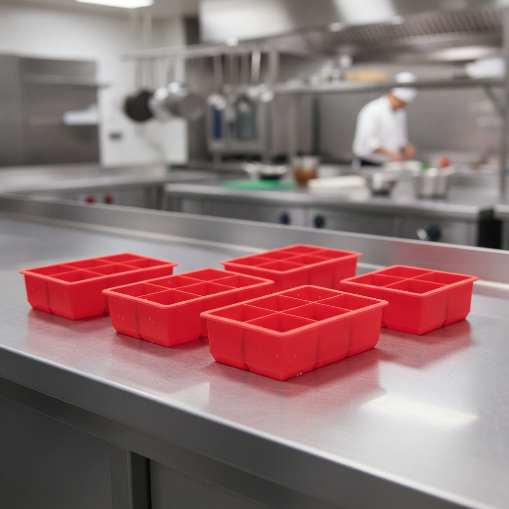 Silicone Ice Cube Mould 161mm for Perfectly Chilled Drinks (Pack of 6)