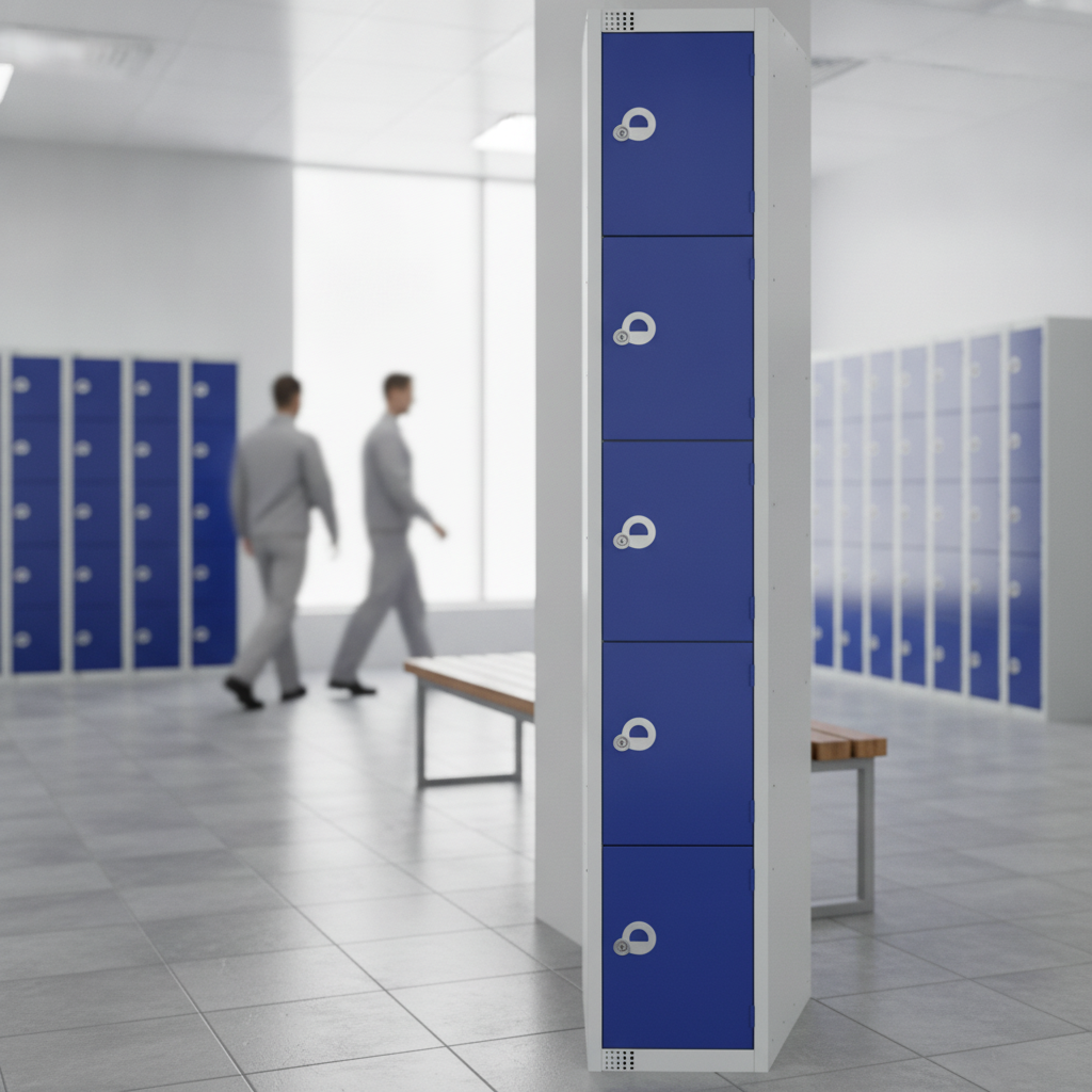 Powder Coated Steel Blue Lockers for Secure Storage