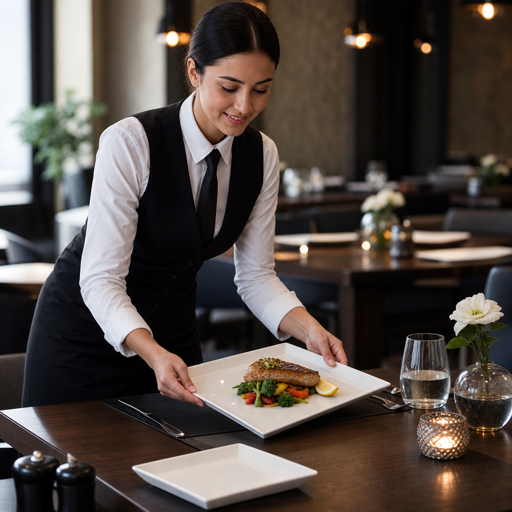 Square Plates 295mm Porcelain for Casual Dining (Pack of 6)