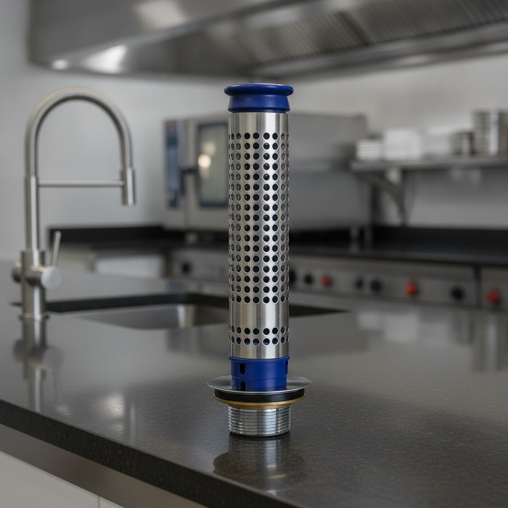 Blue Stand Pipe with Brass Back Nut for Sink Waste Management