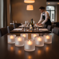 Satin Crystal Tealight 70x73mm for Event Venues (Pack of 6)