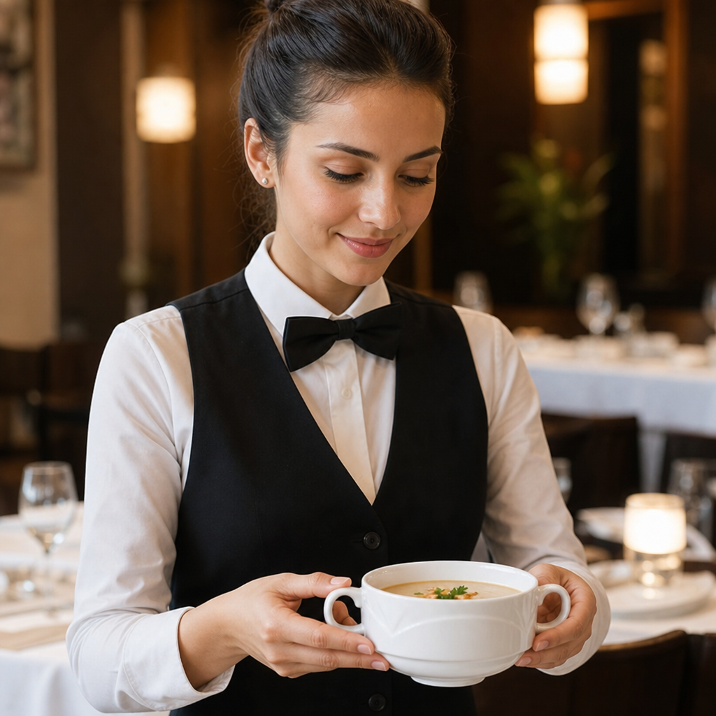 Alumina Handled Soup Cup 284ml Vitrified Ceramic for Catering (Pack of 36)
