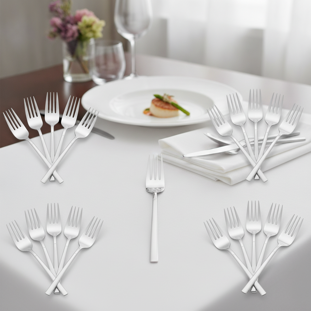 18/10 Stainless Steel Table Forks for Elegant Dining (Pack of 12)