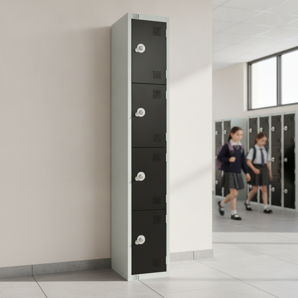 Powder Coated Steel Lockers 450mm Deep for Schools & Workplaces